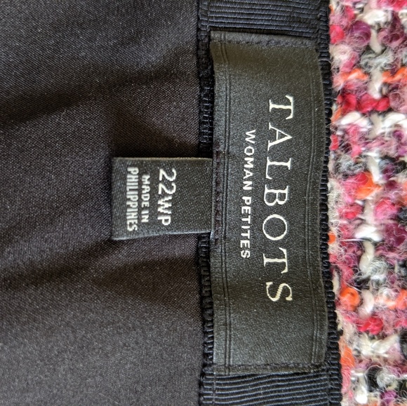 Talbots Tweed skirt size 22 women's petite. EUC. - Picture 4 of 6